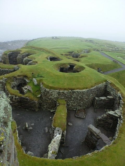 Sumburgh, Shetland Islands, Great Britain: archaeological site at Jarlshof repre