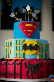 Superheroes cake!