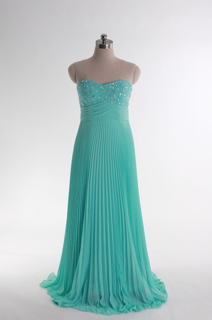 Sweetheart beading bodice A-line chiffon gown-this looks just like Laura's p