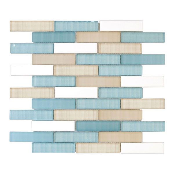This Jeffrey Court mosaic tile has a lovely shimmer to it, but the muted color p