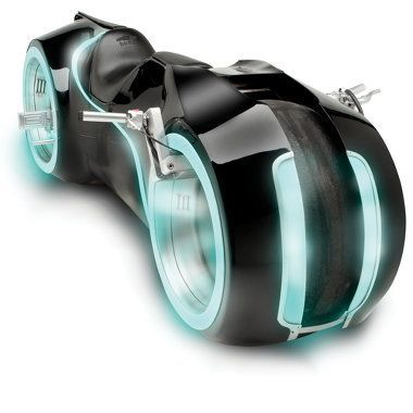 This Tron style motorcycle is a fully functional and street legal bike that is p