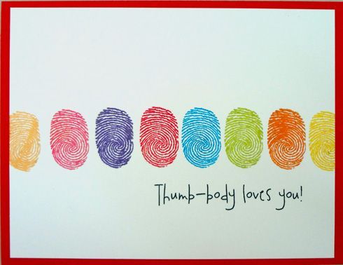 Thumbprint Valentine – cute kid craft or DIY card