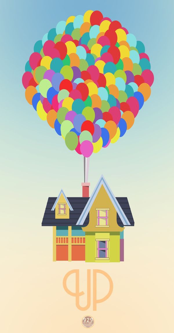 "UP" by Robbie Thiessen, via Behance.  My version of up! #up #disney #