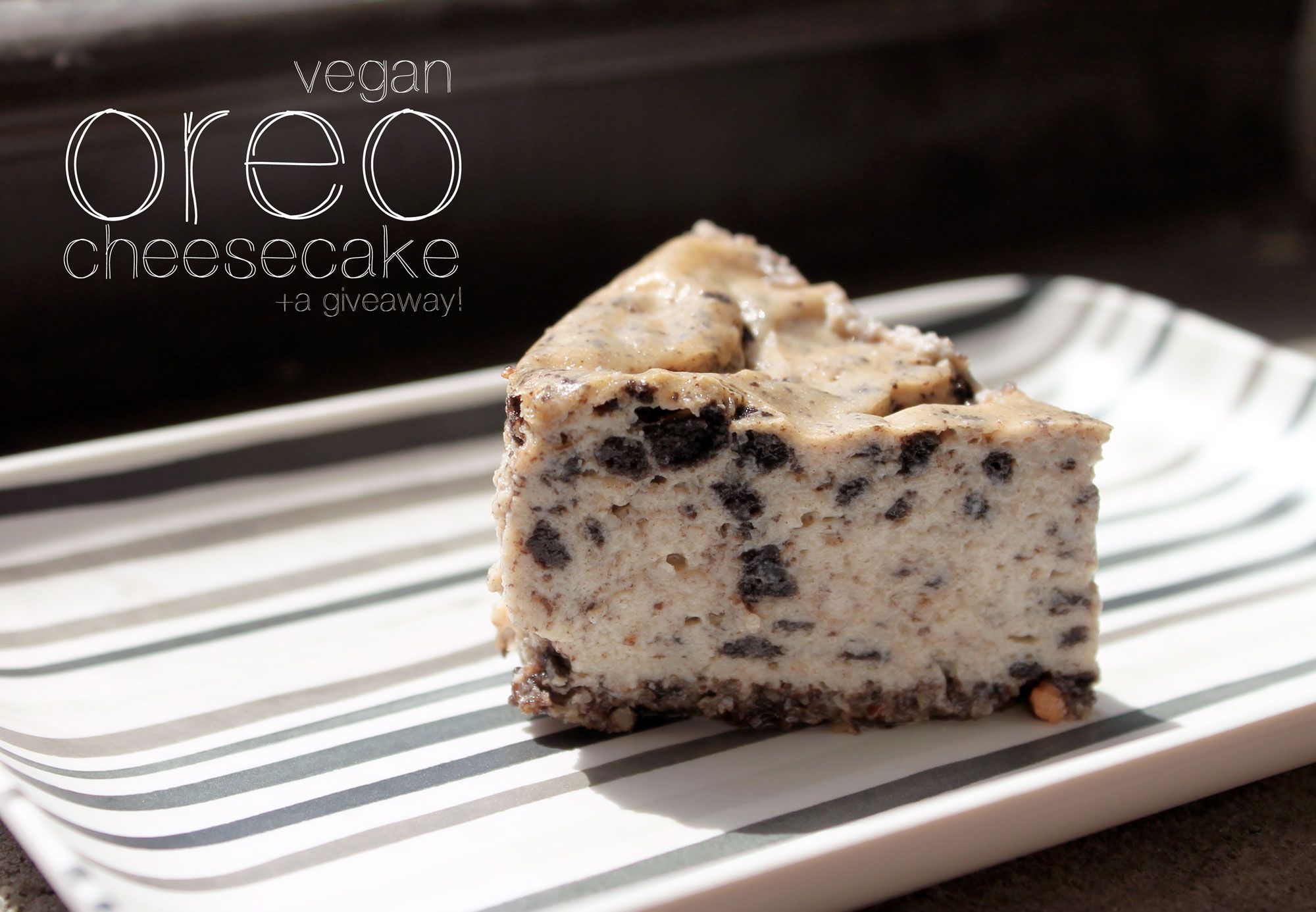 Vegan Oreo Cheesecake #giveaway #healthy #recipe #dessert