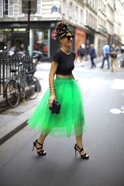 Very Carrie Bradshaw in neon!
