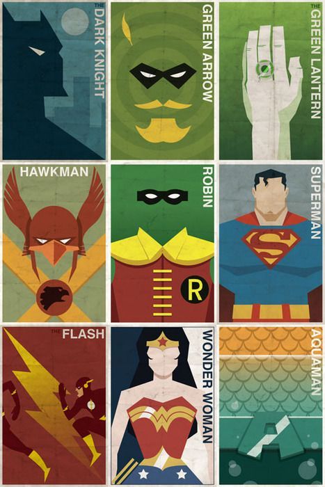 Vintage DC Superhero Posters