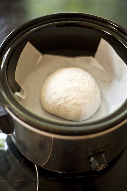 What a great idea! Homemade bread in the crockpot — bakes in an hour, saves fro