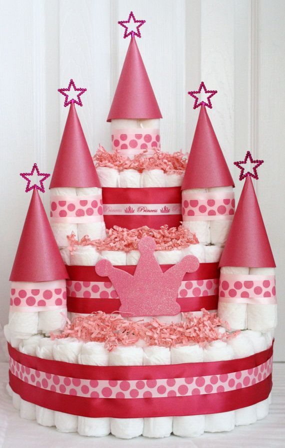 castle diaper cake.  Perfect for a little princess!!!