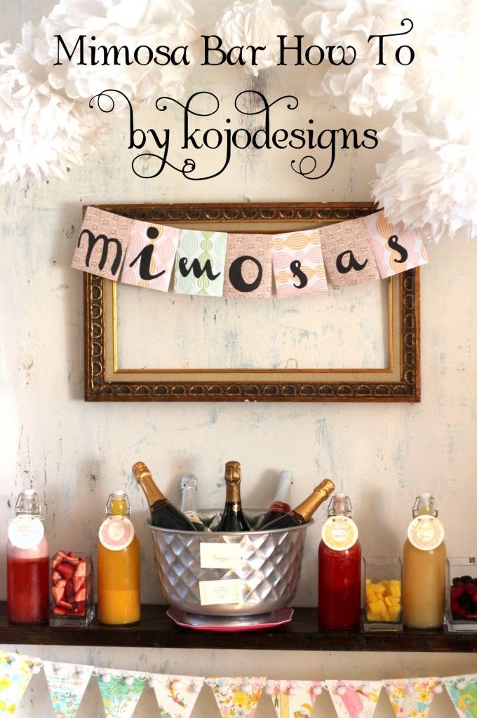 mimosa bar how to (and shopping list)   Bridal Luncheon?
