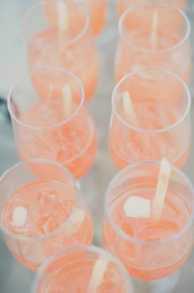 peach drinks for a beautiful spring wedding