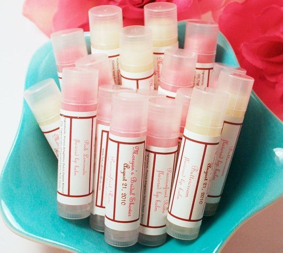 personalized lip balm bridal shower favor