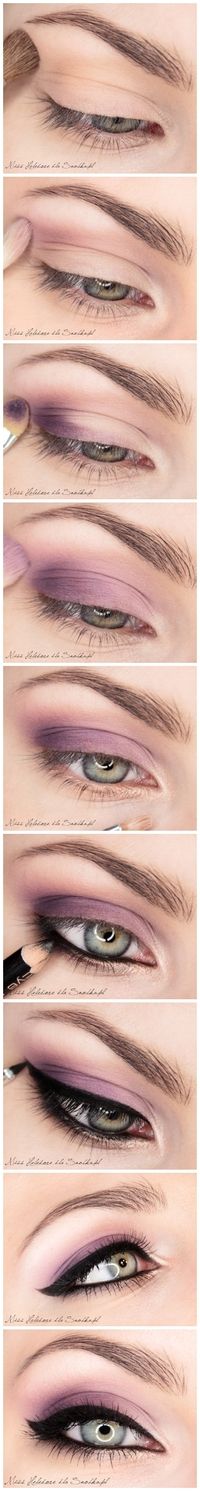 purple eyeshadow with eyeliner