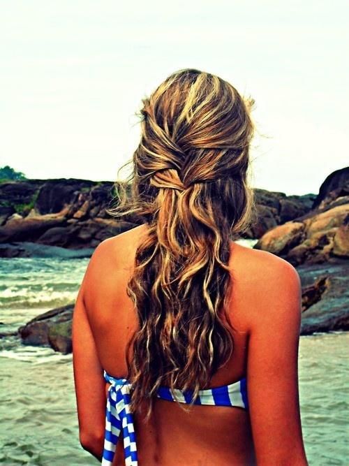stylish beach hair