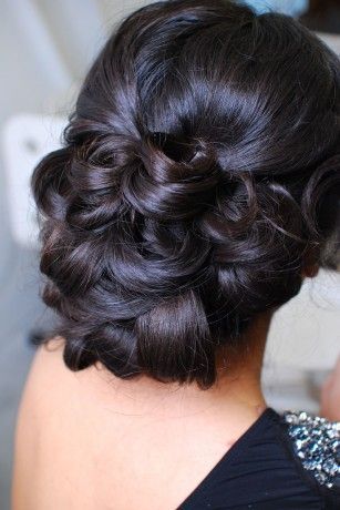 up-do hairstyle ideal for a glamorous wedding. Reminds me of a Catherine Zeeta J