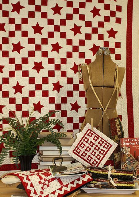 yummy red and white quilts
