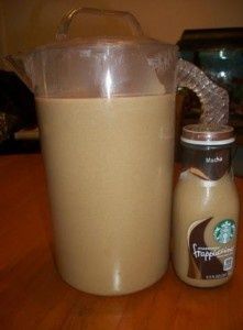 10 cups coffee 1/2 cup sugar 1/2 cup brown sugar 1/2 cup vanilla creamer