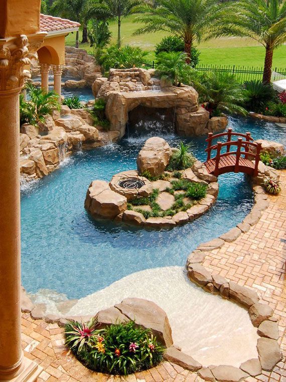 30 Beautiful Backyard Ponds And Water Garden Ideas. oh. my. goodness. If I could