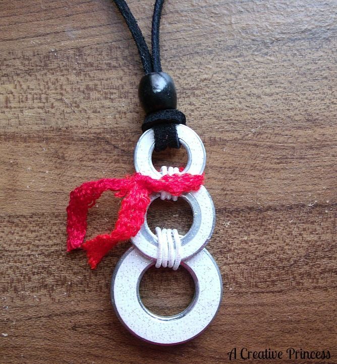 A Creative Princess: Snowman Washer Necklace,JUST ADOREABLE!!!!!!!!!!!!!!!!!!