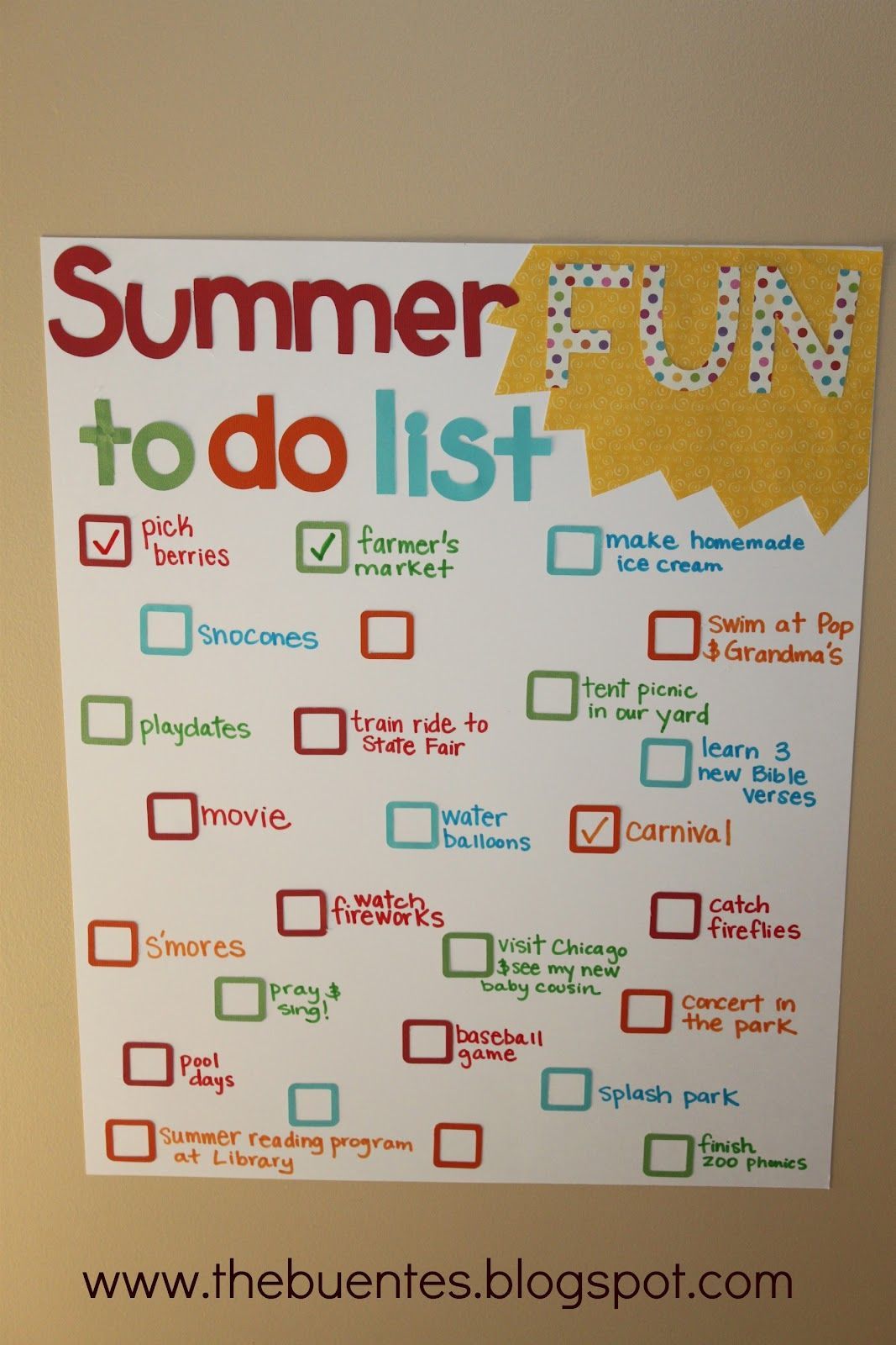 A way for the kids to keep parents accountable for summer plans!   LOVE it!