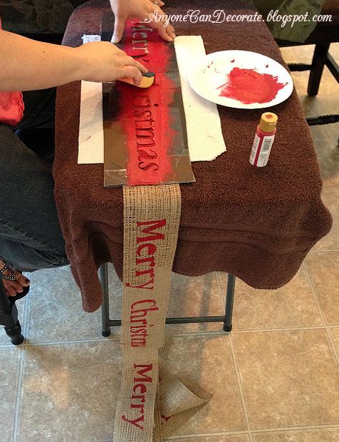 Anyone Can Decorate: DIY Burlap Christmas Garland Tree Wrap.  This could be grea