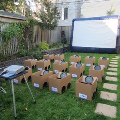 Backyard Drive-In Movie {Summer Party Themes}  What child wouldn’t have a