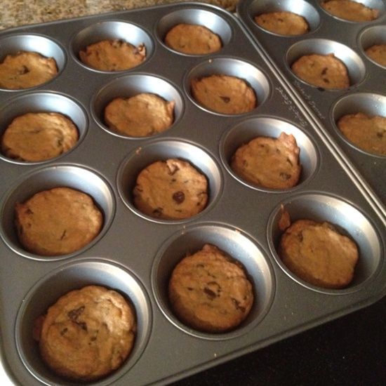 Bake your cookies in a Muffin Pan – they won't spread out and they'll st