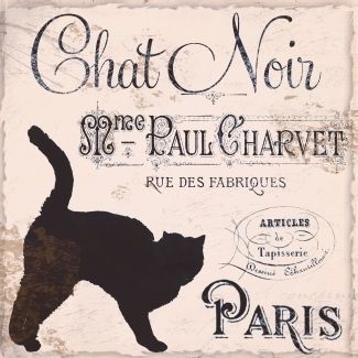 Chat Noir, Vintage Black Cat Paris Poster
