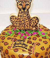 Cheetah Cake Cookie Topper