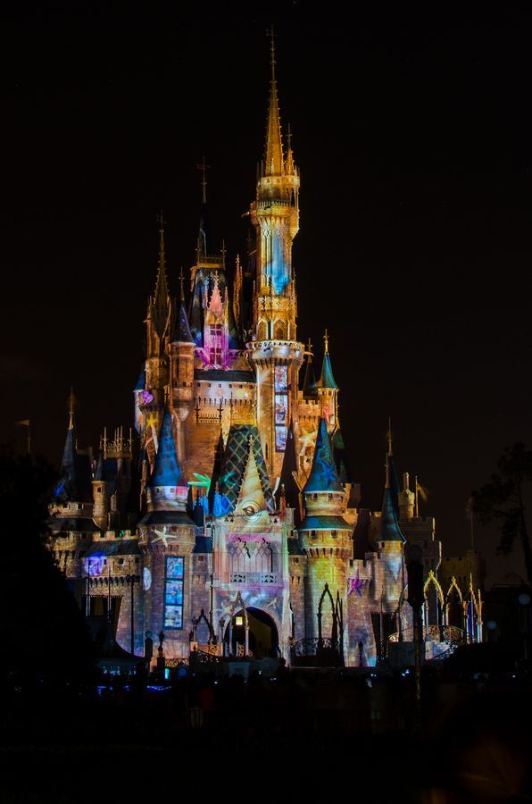 Cinderella's Castle at Disneyworld – light show for 'A Magical Gathering