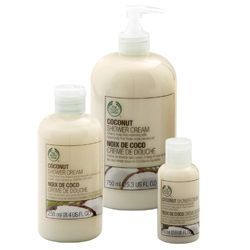 Coconut Shower Cream – The Body Shop- Makes skin so soft you don't even need