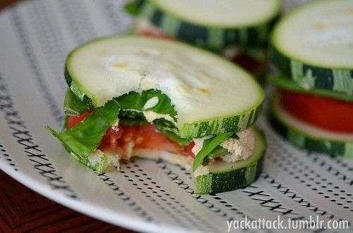 Cucumber Sandwiches (no bread) –     Perfect snack.