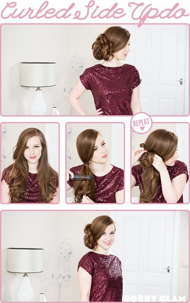Curled Side Updo Hair Tutorial Curled side updo – Bobby Glam Blog