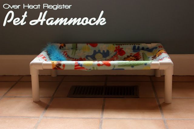 DIY Over Heat Register Pet Hammock @Tara Stark you could make this for mama!