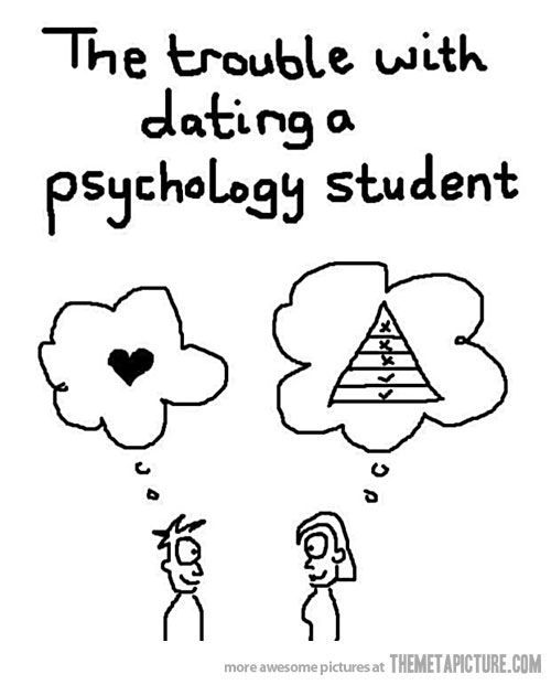 Dating a psychology student… HA! I think I got checks all the way up… al