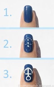 Easy, how to do anchor nail polish