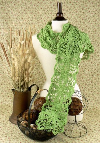 FREE PATTERN: Crochet Mirror Lake Scarf ♥~~  I have a bunch of yarns that