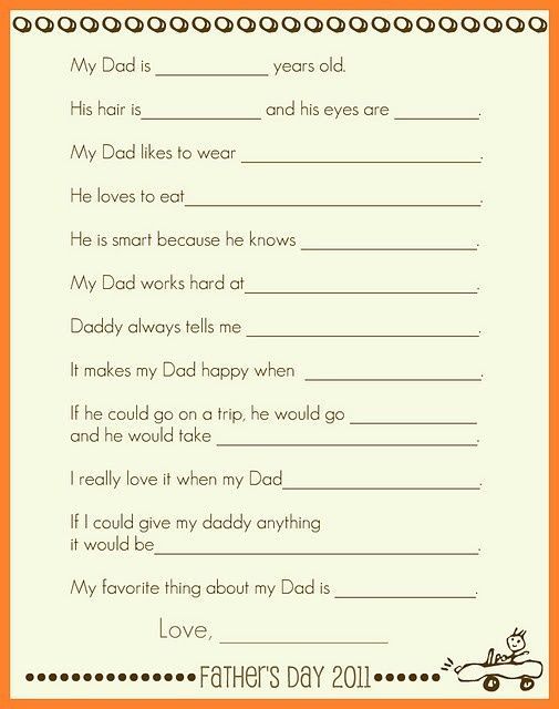 Father's Day – Hilarious what kids say (even older kids).  I'm so doing