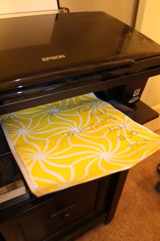 How to print on fabric – What?! Oh, the possibilities…- Great for printing quo