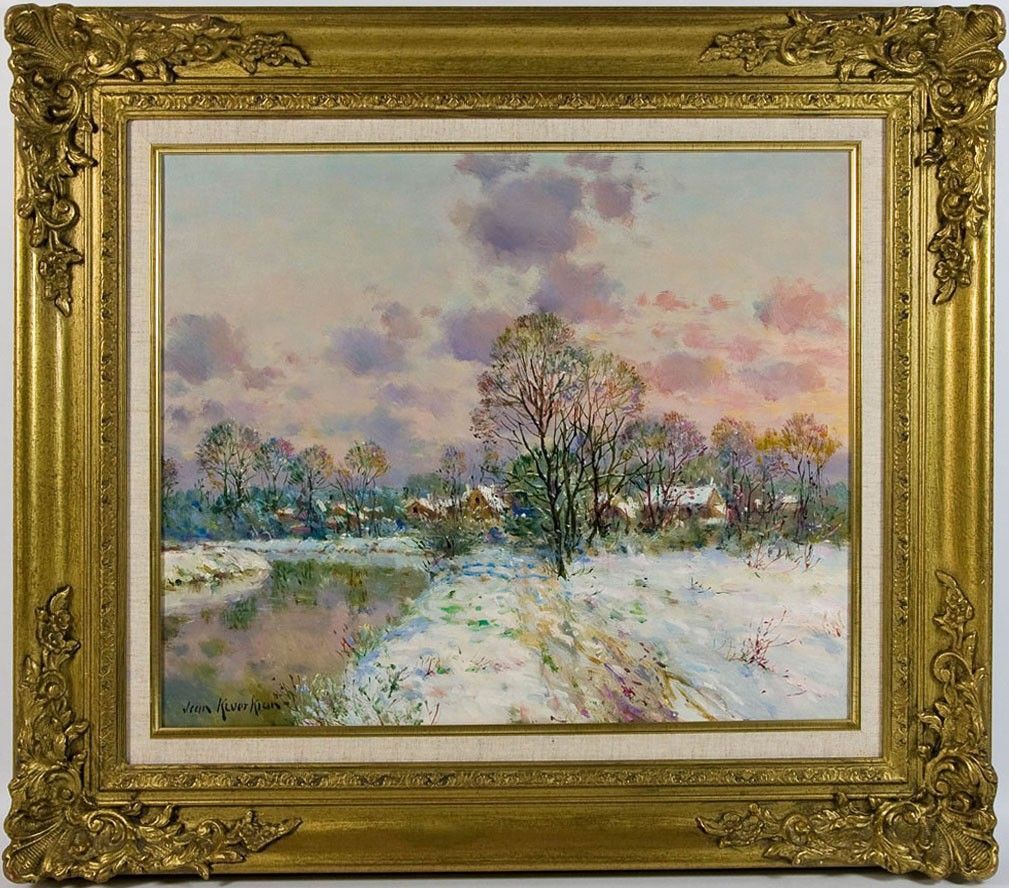 Jean Kevorkian Winter Landscape Oil Painting