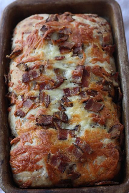 Loaded Bacon Cheddar Bread ~ When bread comes out of the oven, everyone is happy
