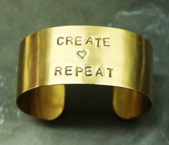 Love the message on this custom engraved brass cuff at Uncovet.