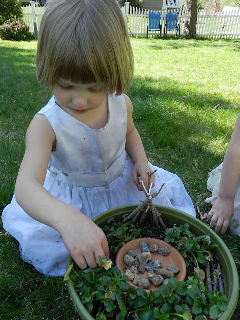 Making a Fairy Garden for the Fairy Garden Contest on The Magic Onions.