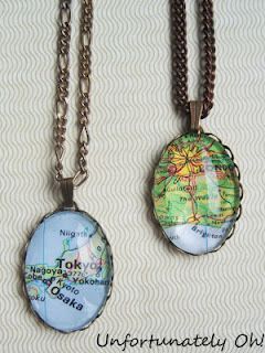 Mother's Day Gift…Map Pendant Necklace. Now, to find a map of France! :/