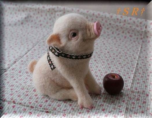 Oink! Now how cute is this?  I think I might like to have one.  I don't thin