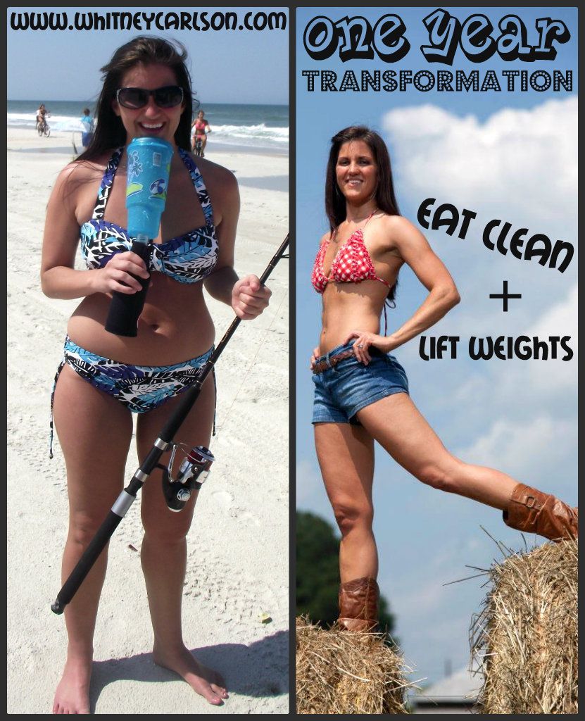 One Year Transformation. Eat Clean. Lift Weights.