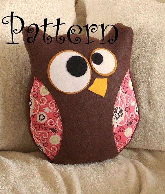Owl Plush PDF Hooter the Owl Pillow PDF Tutorial and by bedbuggs, $6.99
