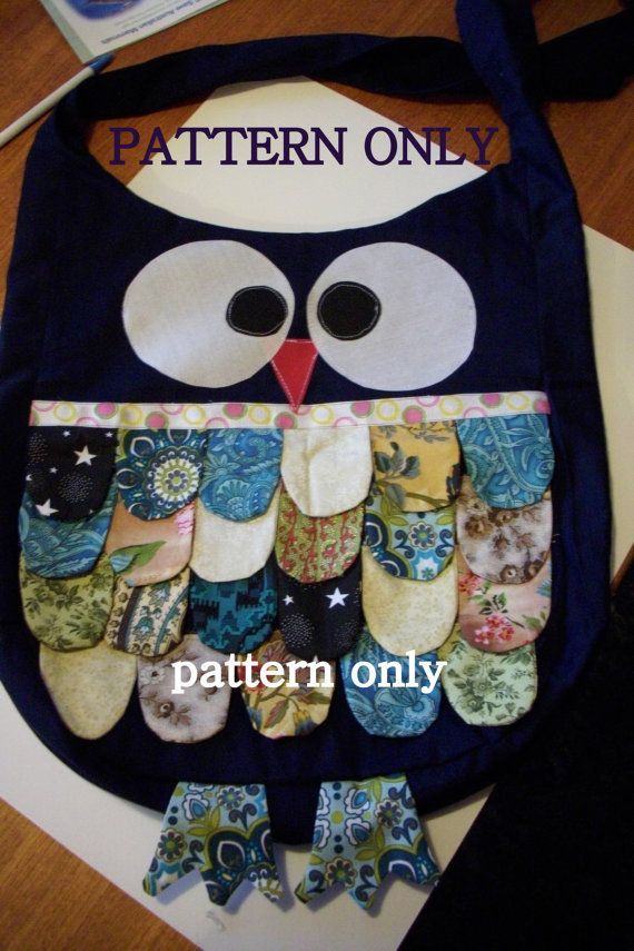 Owl tote pattern f/s on Etsy – cute design :)  I have a pattern for similar &quo