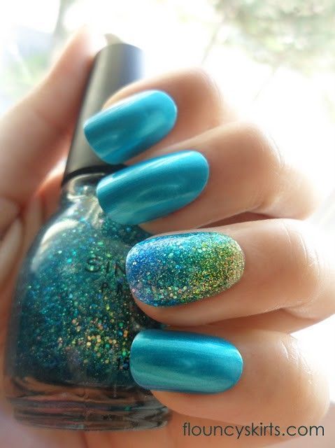 Peacock Or Mermaid Fingernails By Whoopi #nails, #fashion, #pinsland, apps.faceb
