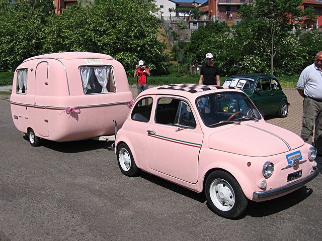 Pink 500 and camper