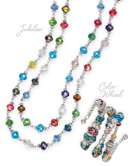 Premier Designs 2013 Spring Collection Jubilee Necklace and Color Wheel Bracelet